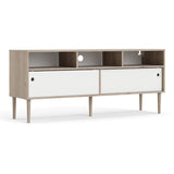 Wooden TV Stand With 2 Sliding Doors in Jackson Hickory Oak - Rome