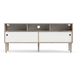 Wooden TV Stand With 2 Sliding Doors in Jackson Hickory Oak - Rome