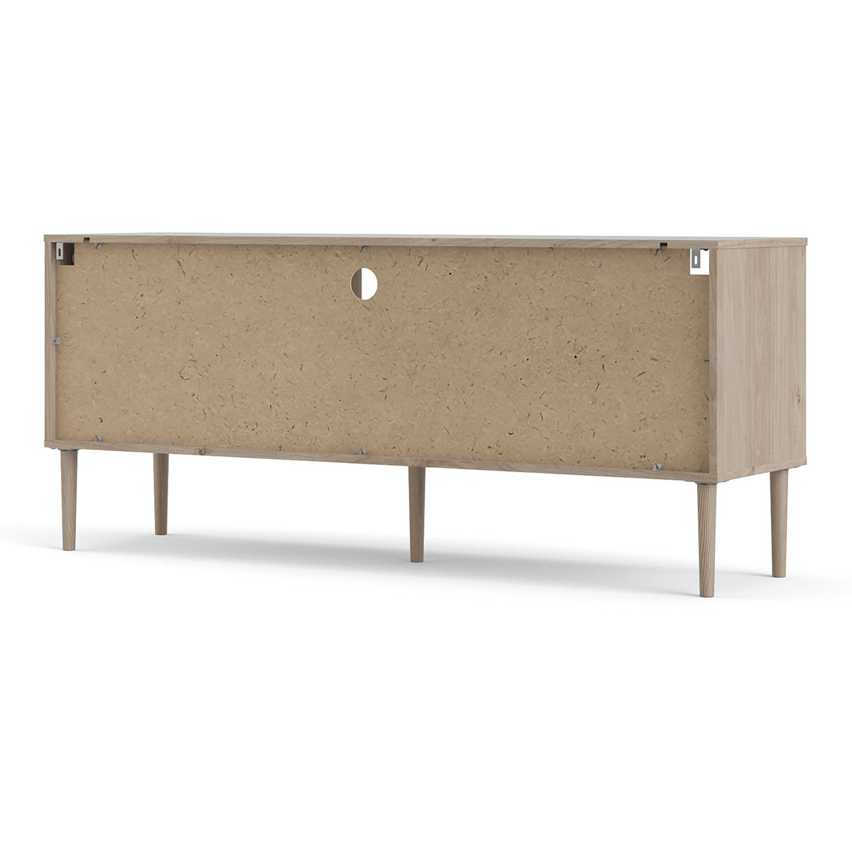 Wooden TV Stand With 2 Sliding Doors in Jackson Hickory Oak - Rome