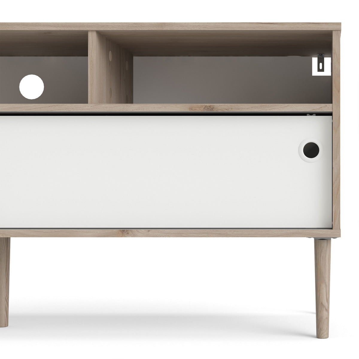 Wooden TV Stand With 2 Sliding Doors in Jackson Hickory Oak - Rome