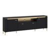 Wooden TV Stand 200cm Wide With 2 Doors And 1 Drawer - Genoa