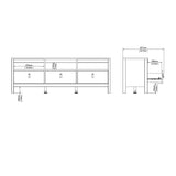 Wooden TV Stand With 3 Drawers - Madrid