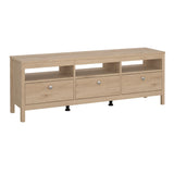 Wooden TV Stand With 3 Drawers - Madrid