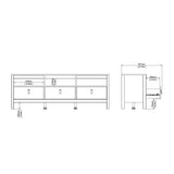 Wooden TV Stand With 3 Drawers - Madrid