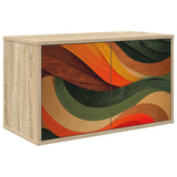 Wooden TV Stand 69cm Wide Wall Hung With 2 Doors - Bonn