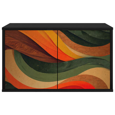 Wooden TV Stand 69cm Wide Wall Hung With 2 Doors - Bonn