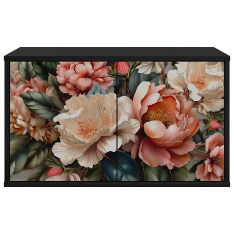 Wooden TV Stand 69cm Wide Wall Hung With 2 Doors - Borne