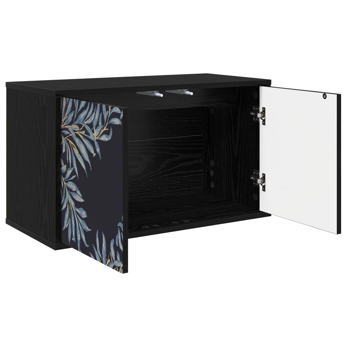 Wooden TV Stand 69cm Wide Wall Hung With 2 Doors - Dokkum