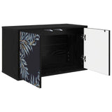 Wooden TV Stand 69cm Wide Wall Hung With 2 Doors - Dokkum