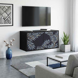 Wooden TV Stand 69cm Wide Wall Hung With 2 Doors - Dokkum