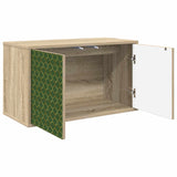 Wooden TV Stand 69cm Wide Wall Hung With 2 Doors - Geleen
