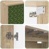 Wooden TV Stand 69cm Wide Wall Hung With 2 Doors - Geleen