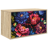 Wooden TV Stand 69cm Wide Wall Hung With 2 Doors - Kiel