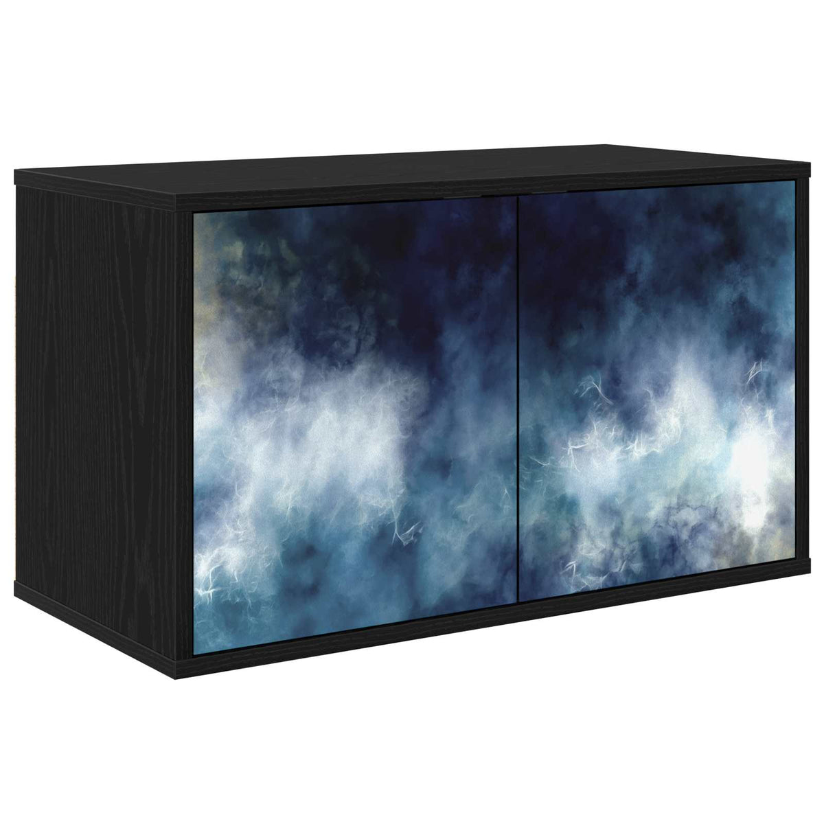 Wooden TV Stand 69cm Wide Wall Hung With 2 Doors - Raalte