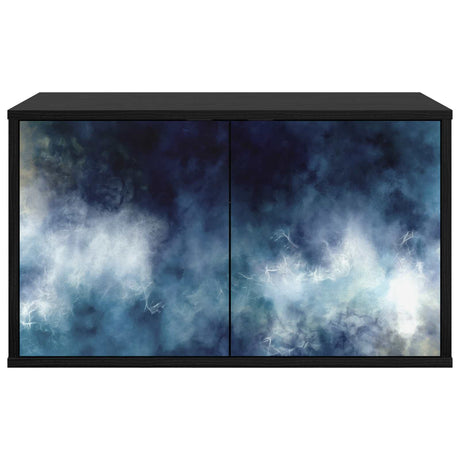Wooden TV Stand 69cm Wide Wall Hung With 2 Doors - Raalte
