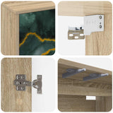 Wooden TV Stand 69cm Wide Wall Hung With 2 Doors - Wijhe