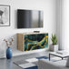 Wooden TV Stand 69cm Wide Wall Hung With 2 Doors - Wijhe