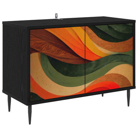 Wooden TV Stand 69cm Wide With 2 Doors And Raised Feet - Bonn