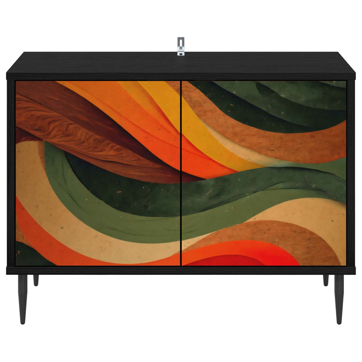 Wooden TV Stand 69cm Wide With 2 Doors And Raised Feet - Bonn