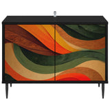 Wooden TV Stand 69cm Wide With 2 Doors And Raised Feet - Bonn