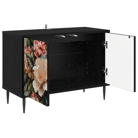 Wooden TV Stand 69cm Wide With 2 Doors And Raised Feet - Borne
