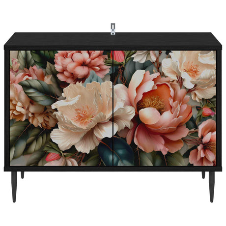 Wooden TV Stand 69cm Wide With 2 Doors And Raised Feet - Borne