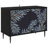 Wooden TV Stand 69cm Wide With 2 Doors And Raised Feet - Dokkum