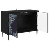 Wooden TV Stand 69cm Wide With 2 Doors And Raised Feet - Dokkum