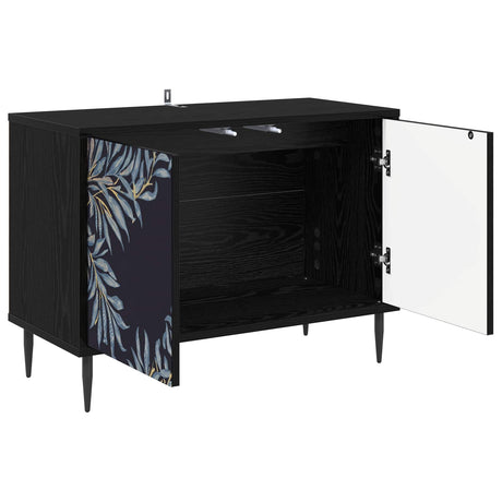 Wooden TV Stand 69cm Wide With 2 Doors And Raised Feet - Dokkum