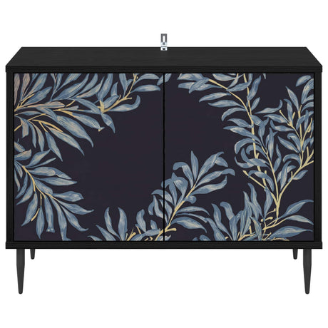 Wooden TV Stand 69cm Wide With 2 Doors And Raised Feet - Dokkum