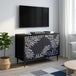 Wooden TV Stand 69cm Wide With 2 Doors And Raised Feet - Dokkum