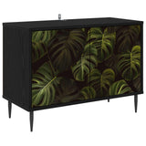 Wooden TV Stand 69cm Wide With 2 Doors And Raised Feet - Elburg