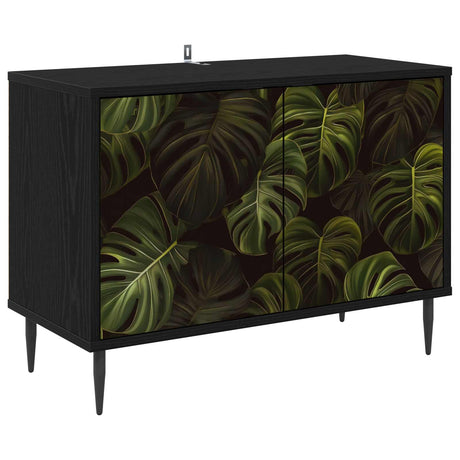 Wooden TV Stand 69cm Wide With 2 Doors And Raised Feet - Elburg