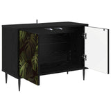Wooden TV Stand 69cm Wide With 2 Doors And Raised Feet - Elburg