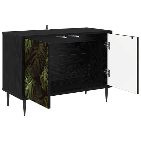 Wooden TV Stand 69cm Wide With 2 Doors And Raised Feet - Elburg