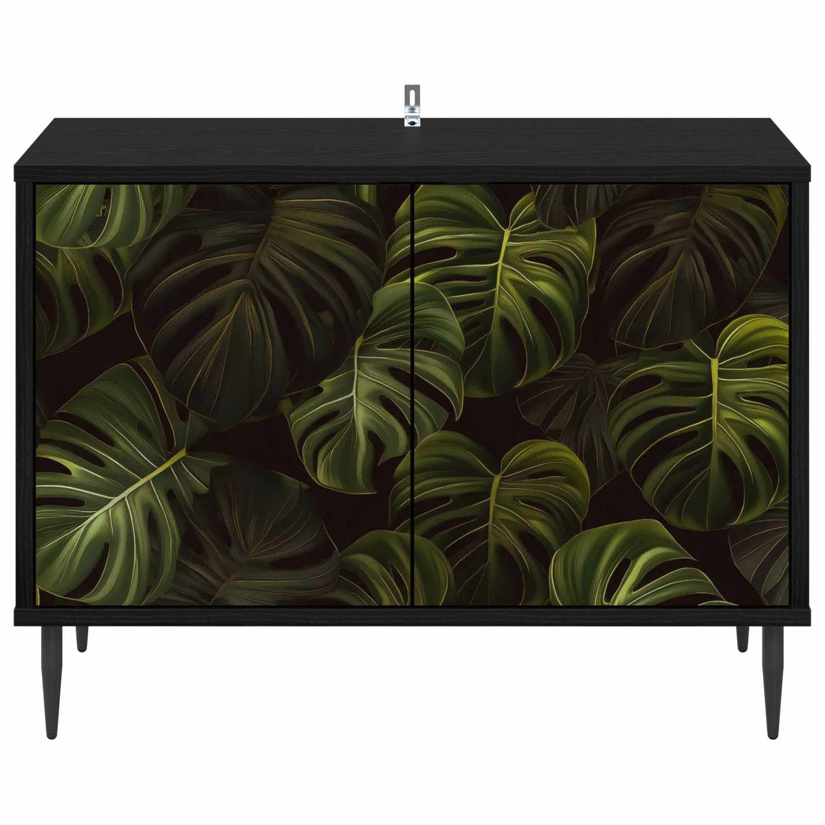 Wooden TV Stand 69cm Wide With 2 Doors And Raised Feet - Elburg
