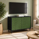 Wooden TV Stand 69cm Wide With 2 Doors And Raised Feet - Geleen
