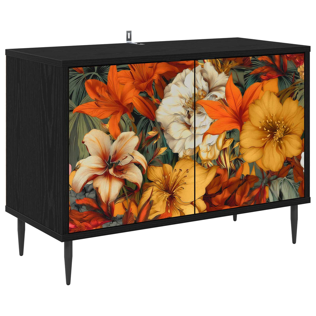Wooden TV Stand 69cm Wide With 2 Doors And Raised Feet - Gennep