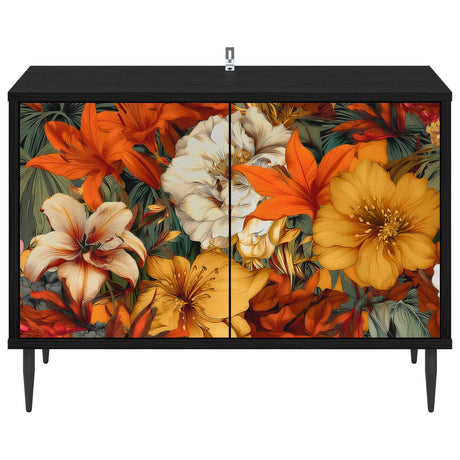 Wooden TV Stand 69cm Wide With 2 Doors And Raised Feet - Gennep