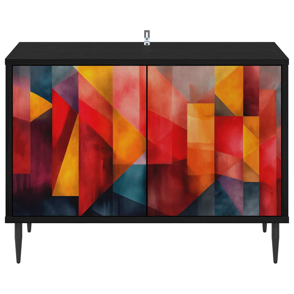 Wooden TV Stand 69cm Wide With 2 Doors And Raised Feet - Heesch