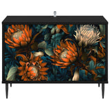 Wooden TV Stand 69cm Wide With 2 Doors And Raised Feet - Lochem