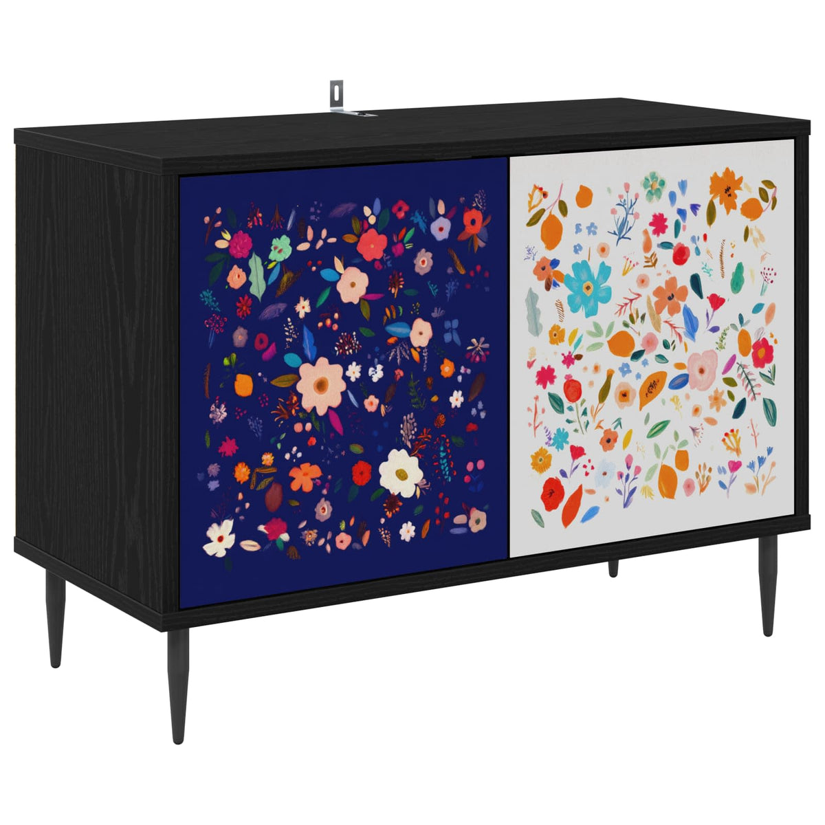 Wooden TV Stand 69cm Wide With 2 Doors And Raised Feet - Mainz