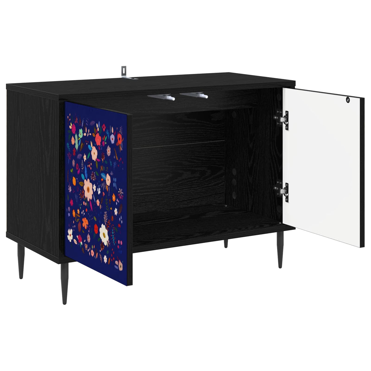 Wooden TV Stand 69cm Wide With 2 Doors And Raised Feet - Mainz