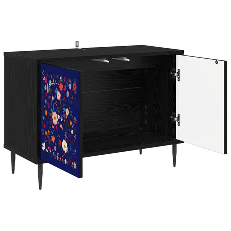 Wooden TV Stand 69cm Wide With 2 Doors And Raised Feet - Mainz