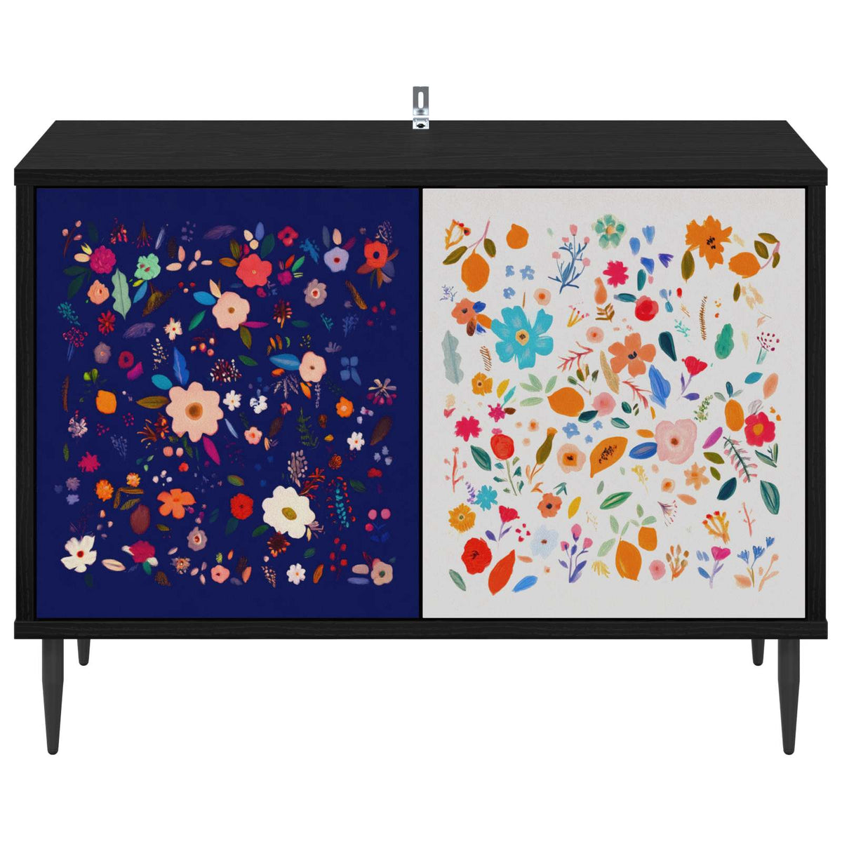 Wooden TV Stand 69cm Wide With 2 Doors And Raised Feet - Mainz