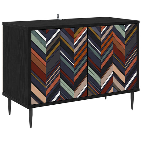 Wooden TV Stand 69cm Wide With 2 Doors And Raised Feet - Ommen