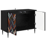 Wooden TV Stand 69cm Wide With 2 Doors And Raised Feet - Ommen