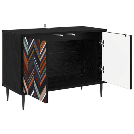 Wooden TV Stand 69cm Wide With 2 Doors And Raised Feet - Ommen