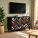 Wooden TV Stand 69cm Wide With 2 Doors And Raised Feet - Ommen