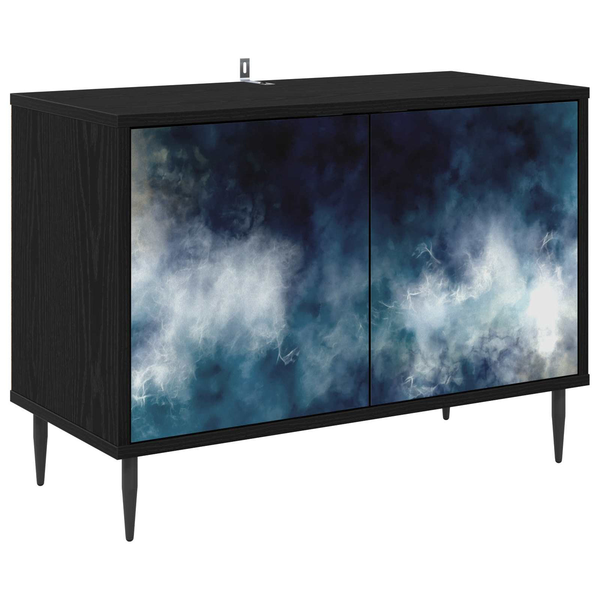 Wooden TV Stand 69cm Wide With 2 Doors And Raised Feet - Raalte